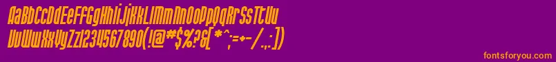 SfPortMckenzieItalic Font – Orange Fonts on Purple Background