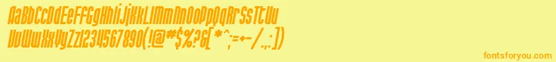 SfPortMckenzieItalic Font – Orange Fonts on Yellow Background