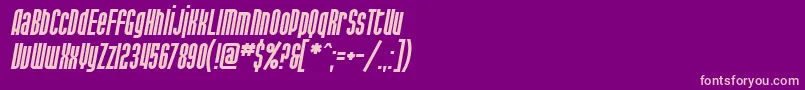 SfPortMckenzieItalic Font – Pink Fonts on Purple Background