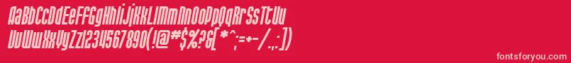 SfPortMckenzieItalic Font – Pink Fonts on Red Background