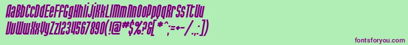 SfPortMckenzieItalic Font – Purple Fonts on Green Background