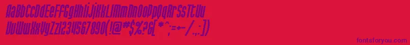 フォントSfPortMckenzieItalic – 赤い背景に紫のフォント