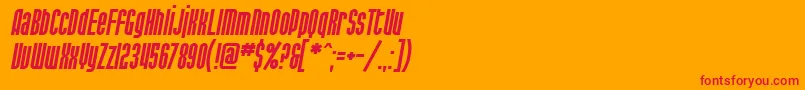 フォントSfPortMckenzieItalic – オレンジの背景に赤い文字