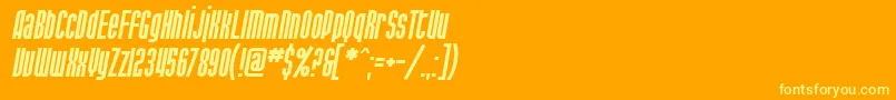 SfPortMckenzieItalic Font – Yellow Fonts on Orange Background