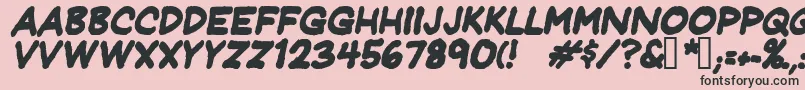 Jeffpbdi Font – Black Fonts on Pink Background