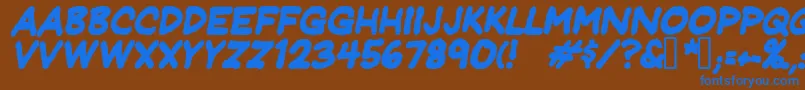 Jeffpbdi Font – Blue Fonts on Brown Background