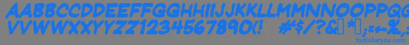 Jeffpbdi Font – Blue Fonts on Gray Background