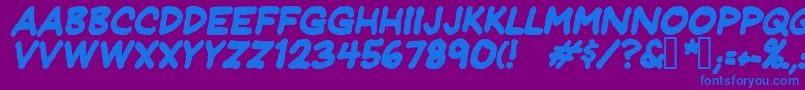 Jeffpbdi Font – Blue Fonts on Purple Background