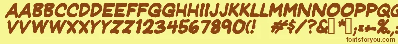 Jeffpbdi Font – Brown Fonts on Yellow Background