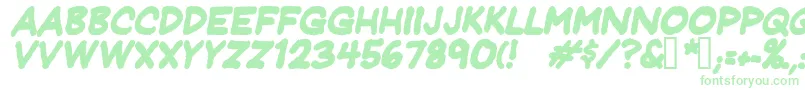 Jeffpbdi Font – Green Fonts on White Background