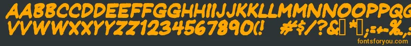 Jeffpbdi Font – Orange Fonts on Black Background