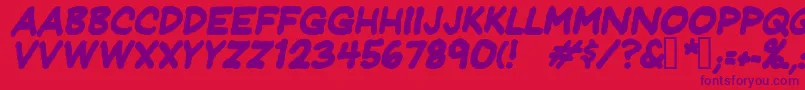 Jeffpbdi Font – Purple Fonts on Red Background