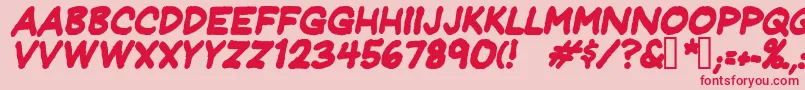 Jeffpbdi Font – Red Fonts on Pink Background