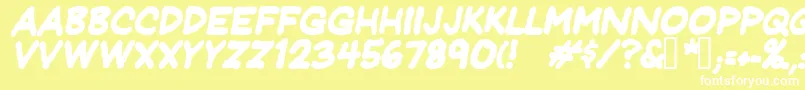 Jeffpbdi Font – White Fonts on Yellow Background