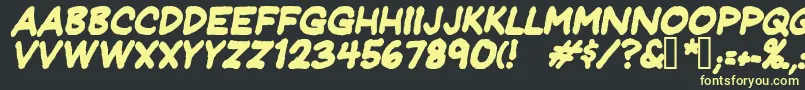 Jeffpbdi Font – Yellow Fonts on Black Background