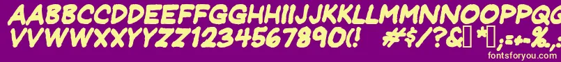 Jeffpbdi Font – Yellow Fonts on Purple Background