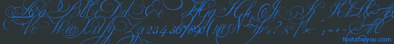 EkaterinaVelikayaOne Font – Blue Fonts on Black Background