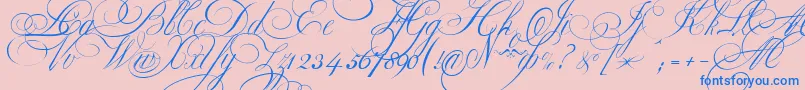 EkaterinaVelikayaOne Font – Blue Fonts on Pink Background