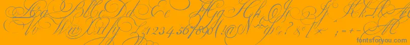 EkaterinaVelikayaOne-Schriftart – Graue Schriften auf orangefarbenem Hintergrund