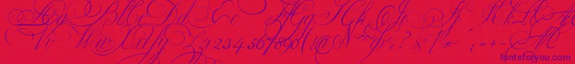 EkaterinaVelikayaOne Font – Purple Fonts on Red Background