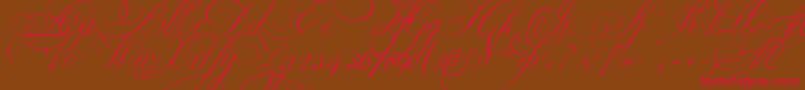 EkaterinaVelikayaOne Font – Red Fonts on Brown Background