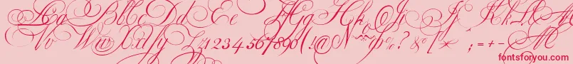 EkaterinaVelikayaOne-Schriftart – Rote Schriften auf rosa Hintergrund