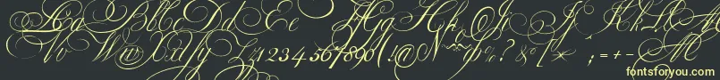 EkaterinaVelikayaOne Font – Yellow Fonts on Black Background