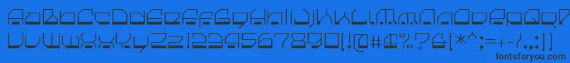 CilicaSpore Font – Black Fonts on Blue Background