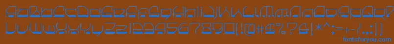 CilicaSpore-Schriftart – Blaue Schriften auf braunem Hintergrund