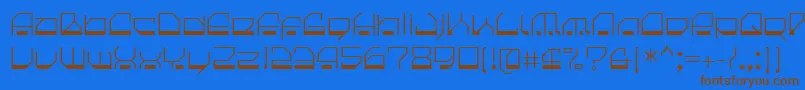 CilicaSpore-Schriftart – Braune Schriften auf blauem Hintergrund