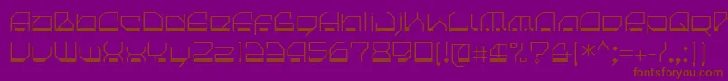 CilicaSpore Font – Brown Fonts on Purple Background
