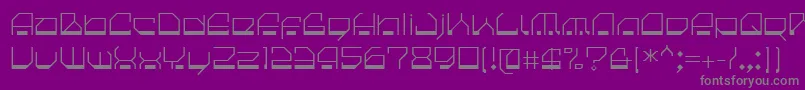 フォントCilicaSpore – 紫の背景に灰色の文字