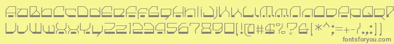 CilicaSpore-Schriftart – Graue Schriften auf gelbem Hintergrund