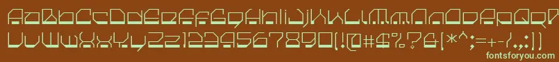 CilicaSpore-fontti – vihreät fontit ruskealla taustalla
