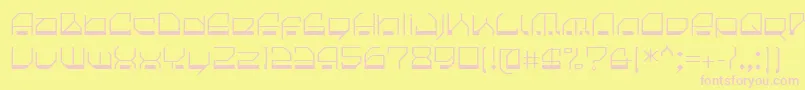 フォントCilicaSpore – ピンクのフォント、黄色の背景