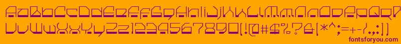 Шрифт CilicaSpore – фиолетовые шрифты на оранжевом фоне