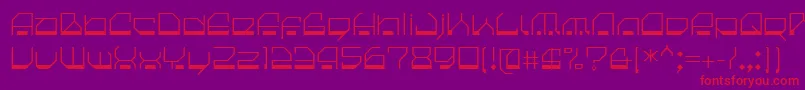 CilicaSpore Font – Red Fonts on Purple Background