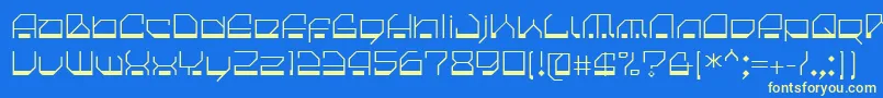 CilicaSpore Font – Yellow Fonts on Blue Background