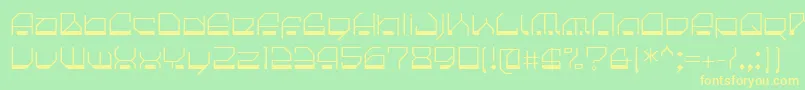 CilicaSpore Font – Yellow Fonts on Green Background