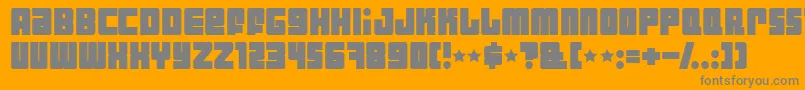 Industb Font – Gray Fonts on Orange Background