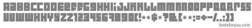 フォントIndustb – 白い背景に灰色の文字