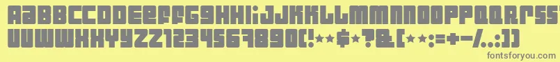 Industb Font – Gray Fonts on Yellow Background