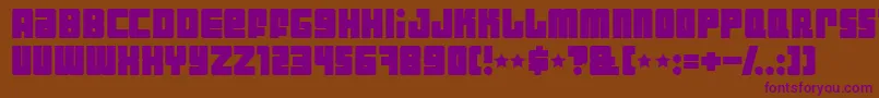 Industb Font – Purple Fonts on Brown Background