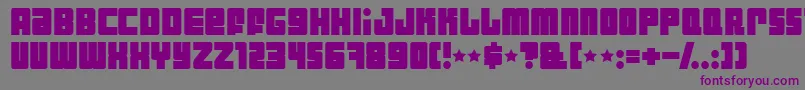 Industb Font – Purple Fonts on Gray Background