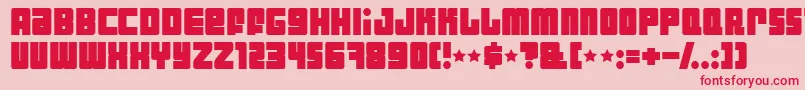 Industb Font – Red Fonts on Pink Background