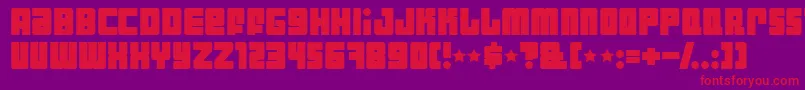 Industb Font – Red Fonts on Purple Background