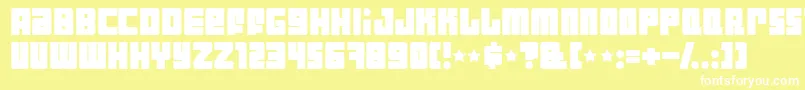 Industb Font – White Fonts on Yellow Background