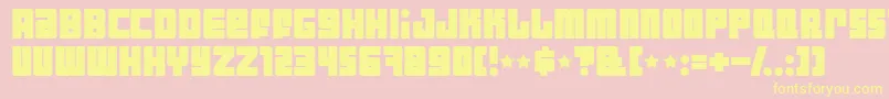 Industb Font – Yellow Fonts on Pink Background