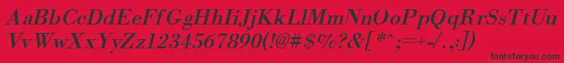 OrgreaI Font – Black Fonts on Red Background