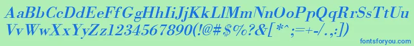 OrgreaI Font – Blue Fonts on Green Background